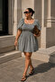 Large Besen Patterned Balloon Sleeve Dress - 4