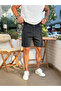 Thin Denim Shorts with Drawstring Waist - 4