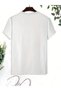 Men's White 4 as Printed Oversize T-Shirt - 2