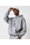 Men's Vertical Printed GRAY Hooded Hoodie Sweatshirt