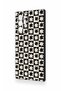 Samsung Note 20 Ultra Compatible Flower Motif Checkered Pattern Silicone Case - 4