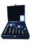 Exculisive Bahama 89 Piece Fork Spoon Knife Set Decor Gold Gold with Wooden Case (with Service Utensils) - 5
