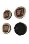 Fiat Black Wheel Hub Cover Set of 4 - 3