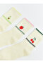 Two Mt Shop Quality Lcw Dream Beige Patterned 3-Pack Women's Socks - 2