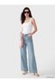 Indigo Scarf Detailed Wideleg Women's Jean Trousers