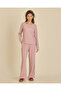 Girls Pink Jacquard Crew Neck Top - 2