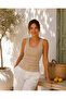 U Neck Ribbed Camisole Cotton Women's Undershirt Wrn - 2