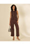 Women Brown Sleeveless Twill Jacket - 5
