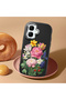 Infinix Smart 10 Compatible Case Camera Protector Black Silicone Couple Phone Case with Floral Pattern - 2