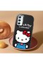 Samsung Galaxy A34 Compatible Case Camera Protector Black Silicone Couple Phone Case Kitty Pattern - 2