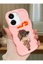 Redmi 13C Compatible Case Camera Protector Pink Silicone Couple Phone Case Conan Pattern
