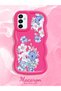 Samsung Galaxy M23 Compatible Case Camera Protector Red Silicone Couple Phone Case Floral Pattern - 2