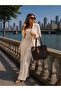 Women's Large Size Shawl Detailed Lined Stylish Handbag Suitable for Daily or Special Use Size: 29 X 30 cm - 4