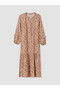 Original Tie-Neck Patterned Dress - 5