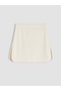 Alita City Farkıyla Koor Sport Ecru Plain Mini Women's Shorts Skirt - 5