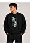 Strong Print Detailed Crew Neck 2 Thread Sweatshirt