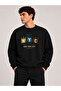 Nyc Printed Crew Neck 2 Thread Sweatshirt
