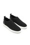 Zrk-X106 Premium Comfortable Slip-On Laceless Breathable Knitwear Men's Shoes Black White - 3