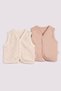2-Piece Baby Vest Set 100% Cotton Soft Textured with Snap Fasteners for Girls and Boys 3-24 Months