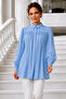 Wide Belted Shirt S0134 Blue - 3