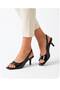 Classic Women's Sandals Heel Height Is 5 cm Wrinkled Patent Leather - 3