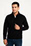 Men's Fleece Sweatshirt – Stand Collar, Half Zipper, Zippered Chest Pocket, Black Trim, Winter Comfortable Reg - 2