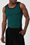 Men's Halter Neck Combed Cotton Camisole Fitted Molded Ribbed Sportsman Lycra Undershirt - 4