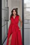 Red Belted Shirt Dress - 6