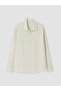 Özmarka New Season Beige Regular Fit Striped Men's Shirt - 5