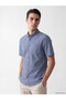 Ozmarka New Season Indigo Regular Fit Canvas Men's Shirt