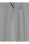 Vizyon New Season Gray Polo Collar Pique Men's T-Shirt - 7