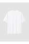 White Relax Fit Crew Neck Printed Men's T-Shirt - 6