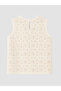 Beige Crew Neck Lace Blouse - 4
