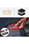 محفظة جلدية نحيفة بجيب أمامي، تصميم بسيط، حماية من تقنية RFID، حجم متوسط - 2