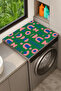 Clothes Dryer Top Organizer Mat Liquid-Proof Cover Modern Totem