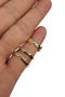 Three-Piece Gold Color Adjustable Finger Rings Set, Presented in a Gift Box, Decorated with Rhinestones and Zircon Stones - 4