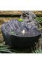 Electric Water Fountain, Handcrafted Polyresin & Fiberglass Cascading Freestanding Fountains, Realistic Rock Design Fountain with LED Light, Ideal for Relaxation, Meditation, Event & Home Decor - 5
