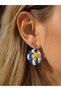 Lemon Detailed Design Earrings, Lemon Earrings, Summer Earrings, Summer Accessory, Striped Design Earrings, Dangle Earrings, Gift