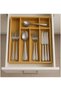 Bamboo Pull-Out Spoon Holder 33X25