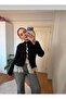 Lace Detailed Black Cardigan - 2