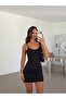 Studded Mini Dress - Black - 3