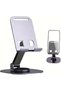 Foldable Metal Phone & Tablet Stand, Adjustable Aluminum Desktop Holder, Multi-Angle Portable Stand for Smartphones & Tablets, Stable Desk Stand for Video Calls, Live Streaming, Office, H