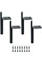 4-piece DIY furniture legs, metal legs, furniture legs, iron legs, cabinet legs, with 16 screws, suitable for sofas, coffee tables, TV cabinets...