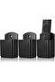 3-Piece Wall-Mount Remote Control Stand, TV Remote Control Holder, Adhesive Controller Bracket, For Home, Black - 3