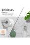 1 toilet paper holder and 2 hooks with adhesive - Toilet paper holder - Bathroom accessories - 2