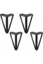 A set of 4 replacement metal furniture legs - Black - 15cm - Suitable for furniture, cabinets, sofas, and other furniture. (15cm, light black)