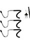 3-Piece Umbrella Pole Clip Hooks, outdoor camping light multi-s-hooks, rubber covers, portable
