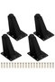 Four-piece heavy-duty furniture legs set, metal table legs, adjustable furniture feet, sofa legs, angled table legs with mounting plate and screws...