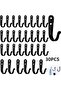 Black 30-Pack Metal Wall Coat Hooks 3x4.5 cm