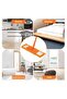 4-piece set with 40cm flat mop head replacement mops, suitable for laminate flooring, tile and marble floors. - 5